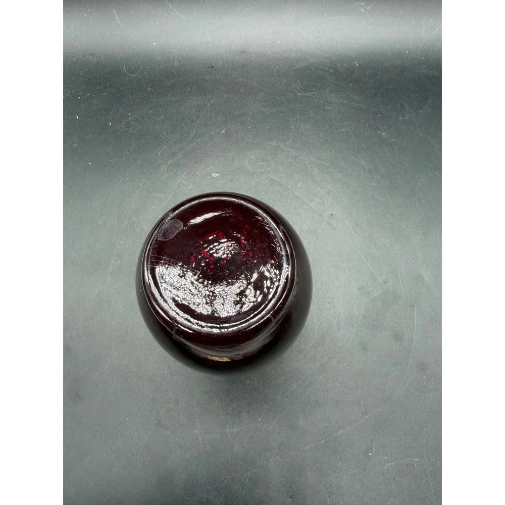 Vintage Ruby Red Glass Tumbler 4.25 Inch Cranberry Juice Water Glass